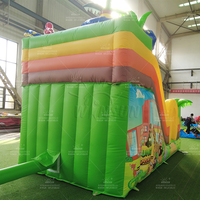 WINSUN Château gonflable géant sur le thème du panda avec mur d'escalade et décor de perroquet pour les fêtes d'enfants en plein air et la location commerciale