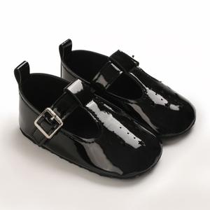 Toptan yenidoğan bebek ayakkabıları kız yumuşak tabanlı düz ayakkabı deri bebek ayakkabıları - Product Image 4