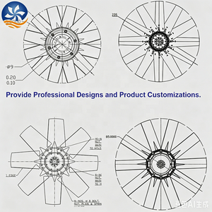 Impellers de ventilateur axial P5 à 16 pales de 1245 mm pour radiateur de moteur de générateur de 700 kW - Product Image 4