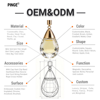 Lot de flacons diffuseurs de parfum vides en verre pour voiture, à suspendre sur grille d'aération, 10 ml, marron, ronds, pour parfum et désodorisant