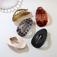Barrettes à griffes ovales en PC, motif écaille de tortue, finition mate, antidérapantes, style minimaliste, accessoires de mode pour cheveux, idéales pour les fêtes