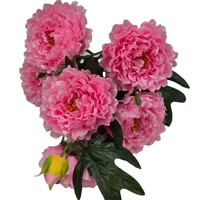 Grand bouquet de pivoines artificielles à 6 têtes, fausses fleurs de pivoine pour mariage, maison, hôtel, arrangement floral