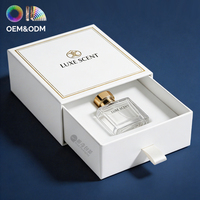 Boîte cadeau magnétique de luxe personnalisée avec estampage à chaud, boîtes à tiroirs pour parfum, recyclables, imprimées, certifiées FSC, avec insert en EVA