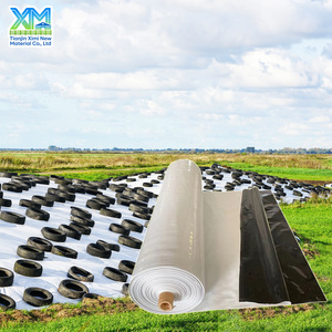 Bâche en film polyéthylène noir et blanc 8 mil anti-UV pour couvertures de fosses de <span class=keywords><strong>ensilage</strong></span>, feuille LLDPE occultante pour la protection des silos et des abris chauffés - Product Image 1