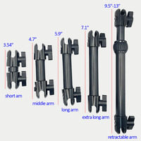 Bras de montage en aluminium Bulletpoint Double embout de prise de 20mm Compatible avec les smartphones iPhone et Android