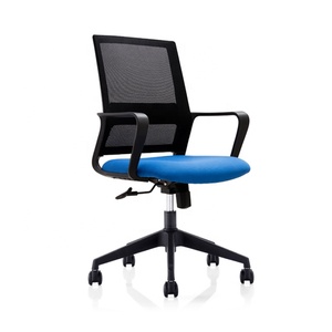 Precio de fábrica Silla de oficina de malla azul Silla lateral ejecutiva contemporánea Muebles cómodos Silla lateral ejecutiva giratoria - Product Image 1