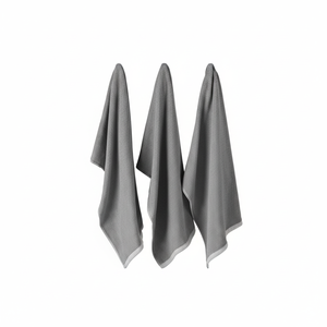 Juego de toallas de cocina French Terry Collection, 18x28 ", sólido de Cambray gris mineral, 3 piezas | Importaciones de diseño - Product Image 1