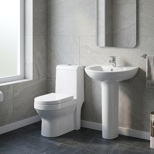 Hot Sale One Piece Porcelain Toilet Pedestal Wash Basin Combo for Bathroom Outdoor Kitchen Bedroom-Quality Ceramic Sanitary Ware - Product Image 2