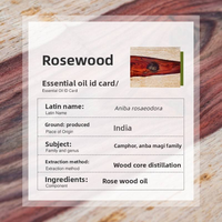 Huile Essentielle de Bois de Rose Distillée Biologique pour le Visage, les Cheveux, l'Aromathérapie, les Soins de la Peau, Qualité Cosmétique, Extraction du Bois Indien