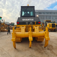 Bulldozer sur chenilles hydraulique Shantui 220HP SD22 SD22F SD22D AC avec ripper à dent unique arrière, pompe Rexroth, moteur Weichai, d'occasion à vendre