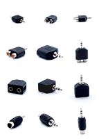 Adaptateur Jack 3,5 mm vers 2x Jack 6,35 mm Audio Mâle-Femelle, Connecteur Stéréo en Plastique 1/4, Adaptateur 3,5 mm Mâle vers 6,35 mm Femelle 3,5 mm M - 6,35 mm 2F