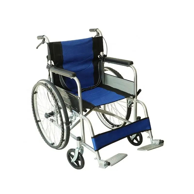 Silla de ruedas de aluminio para transporte de pacientes y discapacitados, silla de almacenamiento conveniente, plegable, duradera, Manual, segura, de alta capacidad de rodamiento