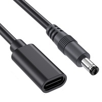 Câble d'alimentation CC de charge rapide USB C vers 5521 55*21 0,25 m 22AWG 3A avec blindage tressé pour ordinateur et appareil photo