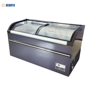 Congélateur de supermarché à température unique de 1,8 m, porte en acier coloré, vitrine de présentation de crème glacée, réfrigérateur horizontal en vente - Product Image 5