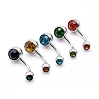 Anneau de nombril en acier inoxydable et titane de qualité médicale et bijoux de piercing corporel pour les ongles