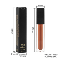 Rouge à lèvres liquide mat vegan au design nouveau, haute pigmentation, longue tenue et imperméable, 24 couleurs, option de logo personnalisé, faible MOQ