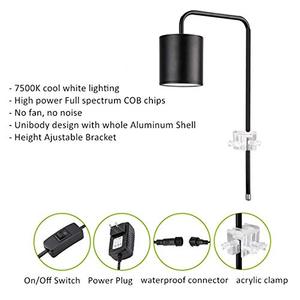 12W 25W Freshwater Fish Tank <strong>Lighting</strong> <strong>Vivarium</strong> Terrarium Lamp 7500K Planted Tank LED Aquarium Light - Product Image 4