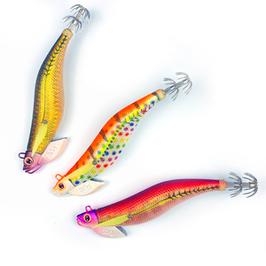 2026 GAMA Venta al por mayor Jig de calamar <span class=keywords><strong>Yo</strong></span>-<span class=keywords><strong>zuri</strong></span> con anzuelo, señuelo artificial duro de camarón de madera para pesca, señuelo <span class=keywords><strong>EGI</strong></span> para calamar - Product Image 1