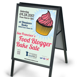 Cartel plegable portátil de bienes raíces para exteriores, tablero de pie de Metal, marcos de plástico al por mayor para acera, pavimento elástico - Product Image 1