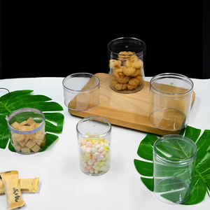 Boîte en plastique transparente cylindrique avec couvercle, boîte à biscuits, à fruits, à dessert mille-feuilles et boîte d'emballage alimentaire - Product Image 3