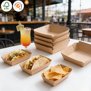 Cajas de Papel para Papas Fritas Portátiles de Alta Gama, Hechas con Materiales Reciclados Reutilizables, Cajas Personalizadas para Alimentos, Cajas para Alitas de Pollo y Hamburguesas - Product Image 1