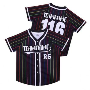 Vente en gros de maillots de baseball pour hommes en polyester vierge, personnalisables par sublimation, pour uniformes d'équipe et tenues de softball - Product Image 1