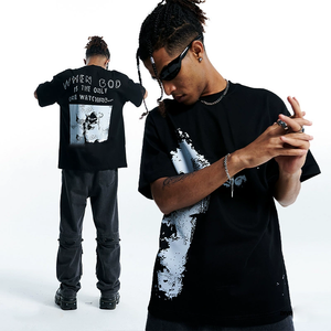 Fabricación al por Mayor de Camisetas Personalizadas Extra Grandes con Impresión Digital por Sublimación 3D de Algodón para Hombre - Product Image 3