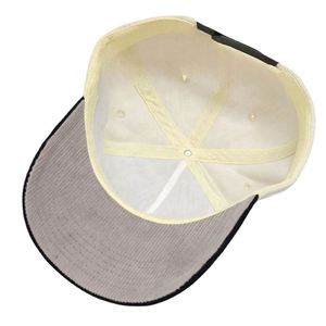 Casquette de baseball 5 panneaux sur mesure en velours côtelé avec logo brodé, bandeau en coton, casquette d'hiver, casquette de sport - Product Image 3