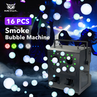 Machine à fumée, bulles et LED RGB 3-en-1 à double tête 900W avec télécommande DMX pour scène, événement, fête, spectacle, mariage