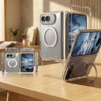 Coque de téléphone deux-en-un en TPU moulé par injection de haute qualité, transparente, pliable et magnétique, compatible avec le 18 Duo