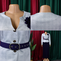 C8646 Costumes pour femmes tendance, vêtements de bureau, élégant, slim, à carreaux, col en V, manteau, jupe plissée maxi, ensemble deux pièces, costumes de travail pour femmes