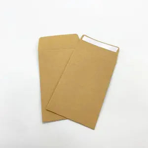 Custom Gerecycled Bruin Kraftpapier Mini Kleine Munt Verpakking Papier Zaad Envelop Met Gemakkelijk Tear Strip