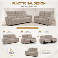 Fauteuil inclinable électrique moderne de luxe en chenille avec dossier à niveaux, chaise d'appoint inclinable électrique pour salon