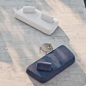 Conjunto de muebles de exterior de patio de hotel de lujo personalizado de fábrica sofá de jardín de tela impermeable