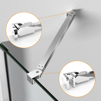 Support de fixation réglable pour tuyau Kensharp, support de verre, raccord de douche, connecteur de tube en acier inoxydable 30x30mm