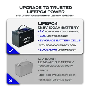 Lifepo4 batteria 12v 24v 48v 100ah 150ah 200ah 400ah solar lifepo4 scatola di energia al litio sistema di accumulo di batterie