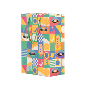 High Quality Kraft Paper Food Shopping <b>Bags</b> Custom Offset Printed Recyclable Luxury <b>Gift</b> <b>Bags</b> for Supermarket Retail Packaging - Product Image 1