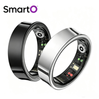 Smarto R09 Anello Intelligente per Uomo e Donna con Monitoraggio del Sonno, Android, HRV e Monitoraggio dello Stress, Cassa in Acciaio, Ricarica Magnetica