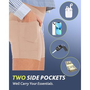 Pantaloncini da ginnastica sportivi da donna a vita alta Premium pantaloncini da Yoga 3 "/5"/8 "con tasche da allenamento Spandex per il controllo della pancia - Product Image 5