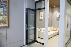 Porta a Battente Huada per Patio, a Telaio Stretto, a Risparmio Energetico, con Taglio Termico in Alluminio <span class=keywords><strong>e</strong></span> Doppio Vetro Basso Emissivo - Product Image 3