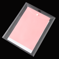 Papeterie PP transparente pour dossiers A4, 2018, couverture en plastique avec bouton