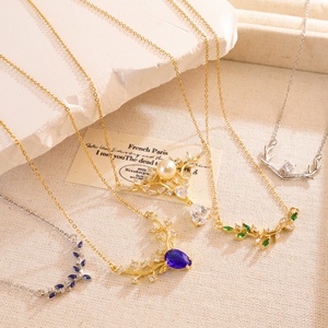 Nuovo rilascio Versatile collana in acciaio al titanio con squisita corna di cervo accessorio di moda di lusso semplice luce - Product Image 2