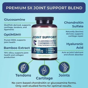 120 Cápsulas de Glucosamina Antioxidante, Complejo de Condroitina y Ácido Hialurónico, 120 Unidades, Soporte para Articulaciones de Adultos con MSM - Product Image 3