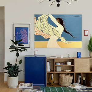 Français crème-Style décoratif huile sur toile peinture buffet salon canapé fond suspendu chambre Art moderne Mural - Product Image 1