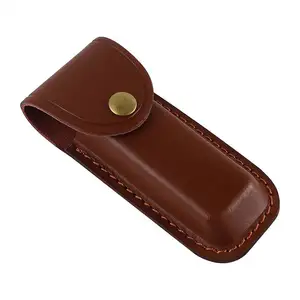 Durable 14.5 Cm Folding For Belt 5.5 Inch Pocket Sheath Edc Pouch Knife Protector Leather Bag Customs Tools
