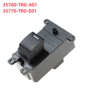 Interrupteur de lève-vitre Honda CRV Civic 35770-TR0-E01 35760-TR0-A01, pièce de rechange électrique en plastique pour régulateur de vitre de porte - Product Image 1