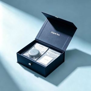 Luxury Eco-Friendly Reusable Dental <b>Retainer</b> <b>Case</b> Magnetic Closure Rigid Box for Invisible Aligners High-End Cosmetic Packaging - Product Image 5