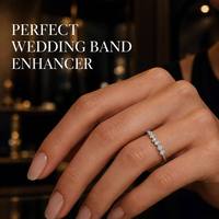 Bague d'éternité en argent S925 avec pierre de moissanite ronde taille brillant 3MM, prête à être expédiée, bague de fiançailles, bijoux pour femmes
