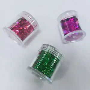 10 G Kleine Glitter Container Pot Verpakking Met Polyester Extra Fijne Glitter Poeder Glitter Vormen Voor Nagels Of Tattoo Decoratie