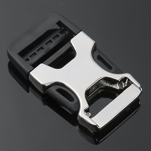 Alloy Side Release Buckle 25mm Silver Black Durable Bag Accessories <b>Backpack</b> <b>Strap</b> Adjustment Buckle - Product Image 1